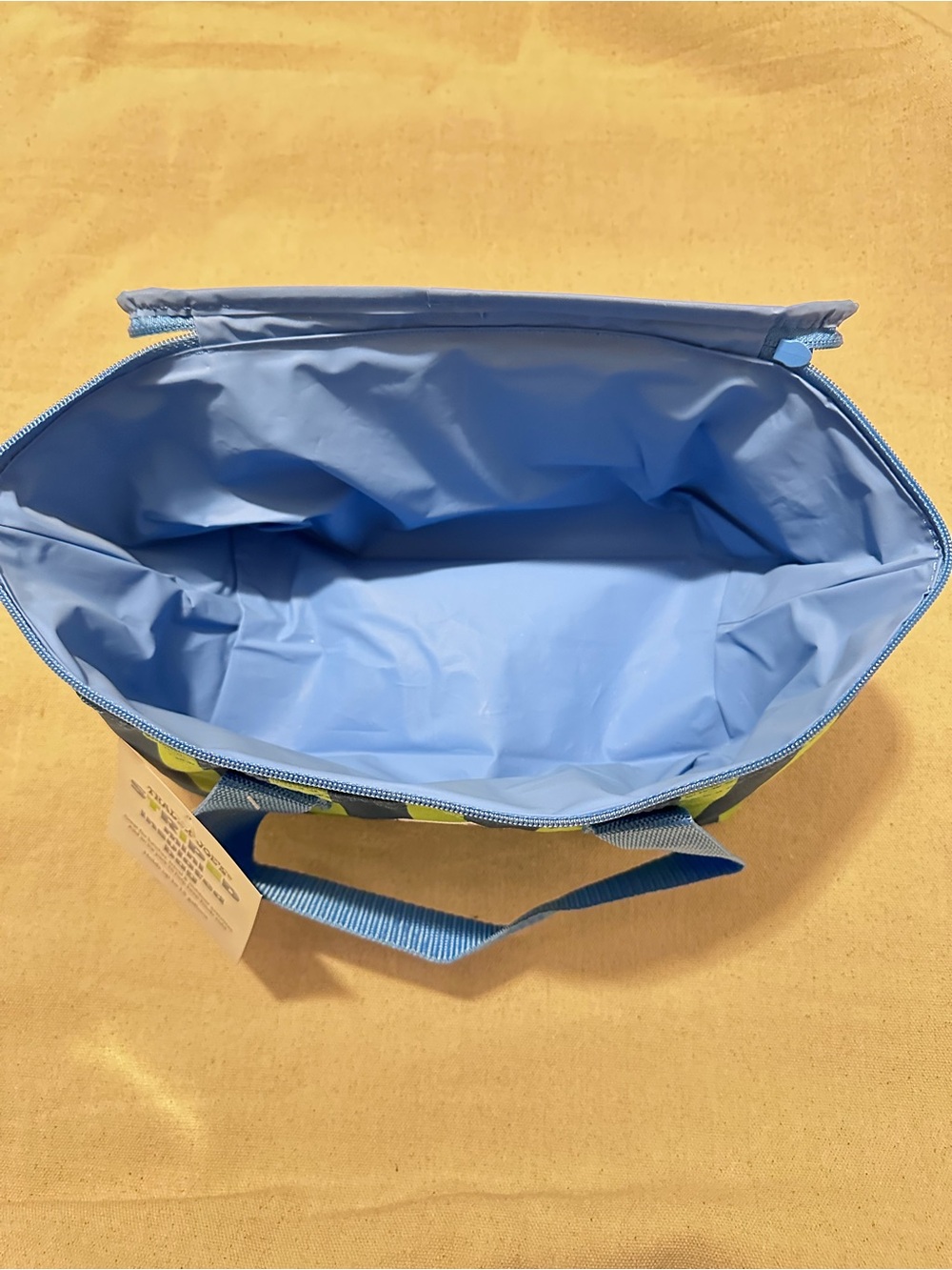 Trader Joe's | Insulated Bag | Striped Insulated Mini Tote | Blue & Green - Picture 7 of 11